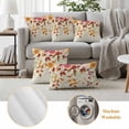 thumbnail image 6 of Autumn Leaves Outdoor Waterproof Pillow Covers, Thanksgiving Retro Eucalyptus Flowers Decorative Square Throw Pillowcase Sofa Cushion Sham for Patio/Couch/Chair, 24"x24" 2 Pack, 6 of 8