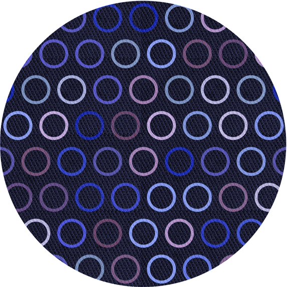 Ahgly Company Machine Washable Indoor Round Transitional Deep Periwinkle Purple Area Rugs, 7' Round