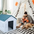 thumbnail image 5 of Plastic Dog House - Water Resistant Dog Kennel for Small to Medium Sized Dogs All Weather Indoor Outdoor Doghouse Puppy Shelter, 5 of 8