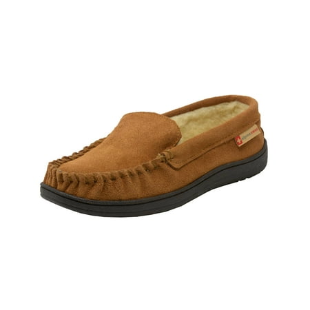 alpine moc slippers shearling yukon moccasin suede swiss toe slip mens shoes dialog displays option button additional opens zoom