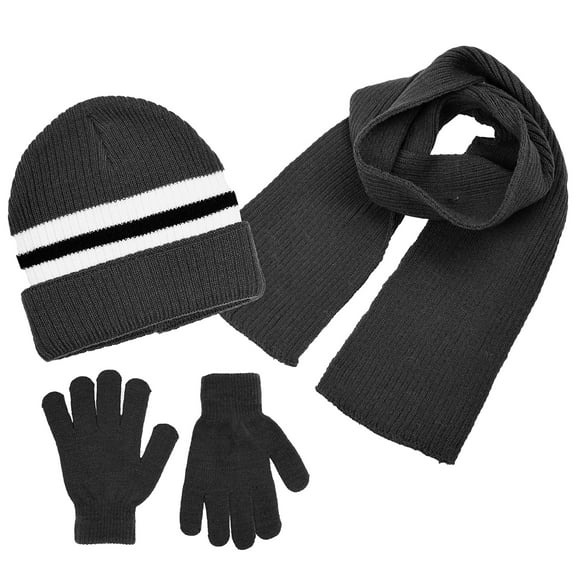 Polarwear Boys Hat,Scarf & Glove Set-Kids Cold Weather Winter Accessories-Childrens 3 Pc Beanie Set-Big Boys Hat Scarves Sets