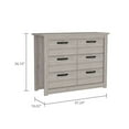 thumbnail image 6 of Xukmct 6 Drawer Dresser for Living Room, Wood Cabinet with Metal Handle, Light Gray, 6 of 8