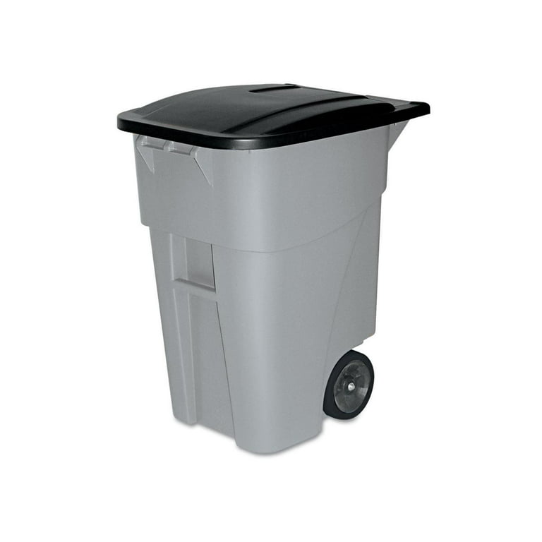 Brute 95 Gallon Rollout Trash and Recycling Bin With Lid - Blue