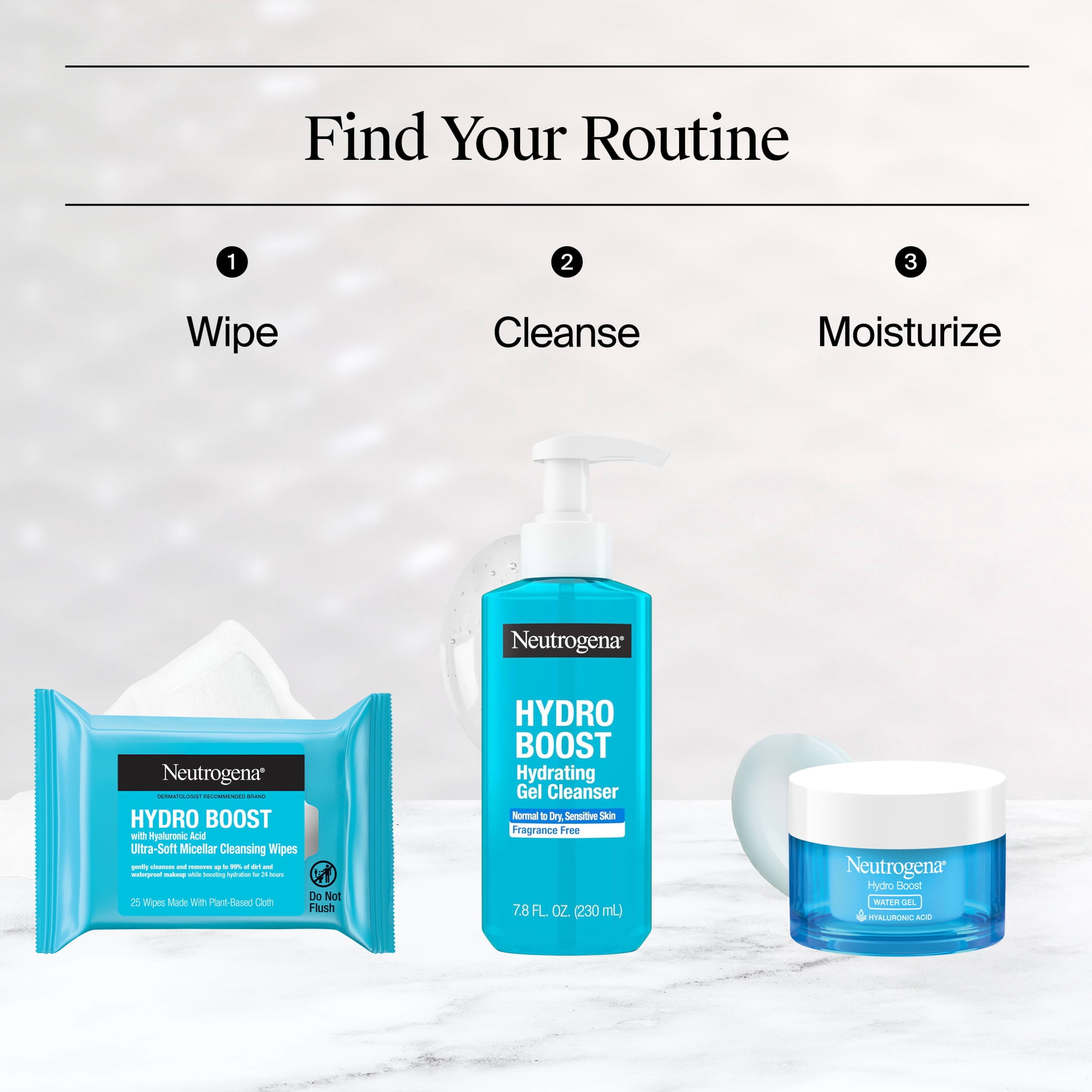 Neutrogena Hydro Boost Fragrance Free Hydrating Gel Cleanser, 7.8 fl oz