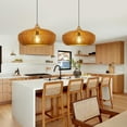 thumbnail image 3 of Arturesthome Retro Natural Wood Pendant Light Lampshade For Dining Room, 3 of 16