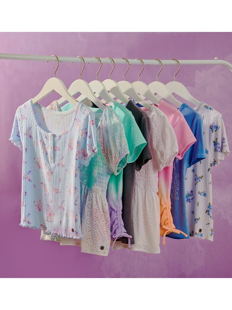 T-shirt Fille Justice - Bleu, Motif "Smores" - Taille 8 - Occasion Très Bon État