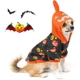 thumbnail image 5 of Chaqueta con capucha para mascotas de Halloween Traje de invierno con estampado de calavera negra para perros pequeños o gatos Talla S Rojo Verde MX-0127490FYD, 5 of 5