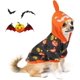 thumbnail image 5 of Chaqueta con capucha de Halloween para mascotas, estampado de calavera negra, atuendo de invierno para perros o gatos pequeños, talla M, 5 of 5