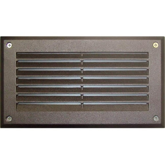 Dabmar Lighting DSL1000-BZ Recessed Louvered Brick, Step & Wall Light, Bronze - 5 x 8.80 x 3.10 in.