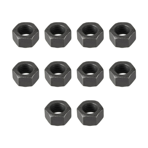 10pcs M10 Metric Carbon Steel Grade 8.8 Hexagon Hex Nut Black