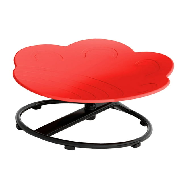Siruishop Kids Sensory Swivel Chair Improve Balance Nonslip Stable Frame Rotating Dish Red