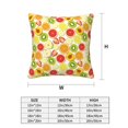 thumbnail image 2 of Throw Pillow Covers, color fruit C Soft Square Pillow Cases with Invisible Zipper for Couch Bed Sofa, Farmhouse Fall Home Decor 20"x20", 2 of 7