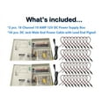 thumbnail image 6 of Evertech 18 Channel 12V DC 10 Amp Power Supply Distribution Box with Male Power Connectors - 2 Pack, 6 of 9