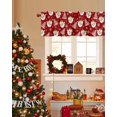 thumbnail image 3 of Christmas Santa Claus Valances for Windows, Christmas Tree Winter Snowflakes Red Rod Pocket Valance Short Window Treatments Curtains for Kitchen Bathroom Bedroom Decor, 60 x 14 Inches, 3 of 9