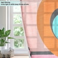 thumbnail image 4 of Yayeee Window Curtains Light Filtering 63"x52" Grommet Panel Pair Home Living Room Decor, Orange Circle, 4 of 7