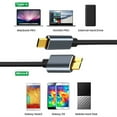 thumbnail image 4 of KOMI Câble de Disque Dur USB-C vers Micro USB 3.0, Cordon de Synchronisation de Données à Chargement Rapide Compatible avec Galaxy S5/Note 3/Note Pro 12.2/M3 1 to, WD Elements, Seagate Expansion (3,3 Pi/1 m), 4 of 5