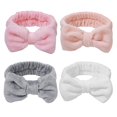 thumbnail image 1 of HFZRZFH 4 Piezas Lindas Bandas elásticas para el Cabello con Pajarita para Lavado de la Cara Cuidado de la Piel Maquillaje Spa para niñas y Mujeres, 1 of 5