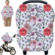 TELOLY Nursing Cover Breastfeeding Scarf - Baby Car Seat Covers, Stroller Cover, Carseat Canopy for Girls and Boys