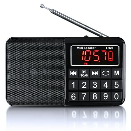 EEEkit FM Battery Operated Portable Pocket Radio, FM Compact Transistor Radios Player Operated by USB or DC Supply Adapter, Best Reception and Longest (Best Radio Player For Android)