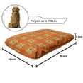 thumbnail image 2 of Yellow Damask Pet Bed, Eastern Style Abstract Interlaced Motif as Repeating Pattern, Resistant Pad for Dogs and Cats Cushion with Removable Cover, 24" x 39", Orange Sepia and Yellow, by Ambesonne, 2 of 4