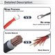 thumbnail image 2 of Unique Bargains 1 Pc Cable Inversor de Batería Universal 3/8" Lug 8FT Cable de Batería 5 AWG Gauge Rojo Cobre Estañado, 2 of 7