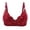 Red, variant on Women No Steel Ring Thin Bra Prints Decoration Breathable Gathers Underwear Comfort Bra Tan Bra for Women