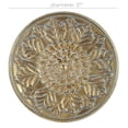 thumbnail image 3 of DecMode Gold Metal Plate Wall Decor with Embossed Details, 3 of 9