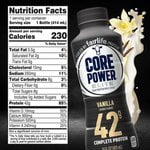 Core Power Elite Failrlife High Protein Shakes 42 Grams 14 Oz. in The Award Box Packaging Vanilla, 6 Bottles