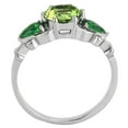thumbnail image 3 of Green Womens Ring Anillo Para Mujer 316L Stainless Steel Ring with Crystal in Peridot, 3 of 5