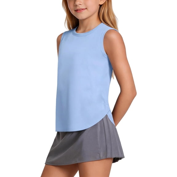 XuJwPNcy Little Girls Boys Tank Tops Summer Sleeveless Breathable Tops Children Quick Dry Workout Athletic T Shirts Activewear