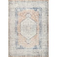 thumbnail image 2 of nuLOOM Jacquie Machine Washable Vintage Floral Peach 8' Transitional Square Rug, 2 of 9