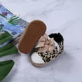 thumbnail image 3 of Gureui Infant Baby Girl Shoes Leopard / Star Ankle Bowknot Soft-Soled Non-Slip Footwear 0-12M, 3 of 7