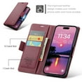 thumbnail image 3 of Dteck for Samsung Galaxy A35 Wallet Case with RFID Blocking Credit Card Holder, PU Leather Folio Flip Kickstand Protective Shockproof Cover Women Men for Samsung Galaxy A35 5G,Wine, 3 of 5