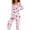 RD1, variant on Pajamas for Women Set Long Sleeve Heart Print Crew Neck Top and Full Length Pants Sleepwear Black XXL