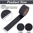 thumbnail image 2 of 1.5"/37.5mm x 79"/2m Black Leather Strap Imitation Grain Leather Strips 0.07"/1.7mm Thick Flat Leather Cord Threads Rope for DIY Crafts Guitar Belt Bracelet Jewelry Making Tooling, 2 of 9