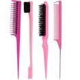 thumbnail image 1 of 10 Pcs Peine para Peinar Cabello, Kit de Peines para Peinar el Cabello, Cepillo de Nailon para Cabell, Cepillos de Peine para Burlas para el Cabello para Mujeres, Hombres, Barbería (Rosa), 1 of 4