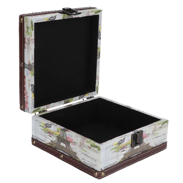 Caja De Cuero PU, Estuche De Almacenamiento Decorativo Hermoso Y Duradero, Exquisito Para Accesorios De Fotografía Para Niñas, Regalos, Certificados De Joyería, Amigos De Octpeak Vintage Jewelry Box