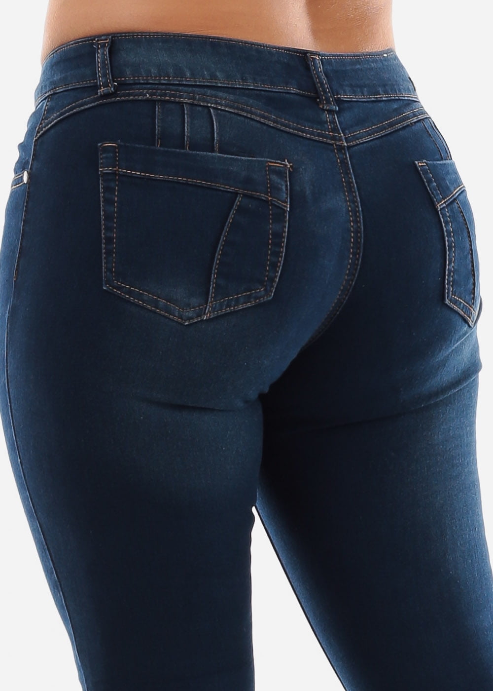 Moda Xpress Women s Plus Size Dark Blue Wash Push Up Butt Lifting moda-xpress-women-s-plus-size-dark-blue-wash-push-up-butt-lifting