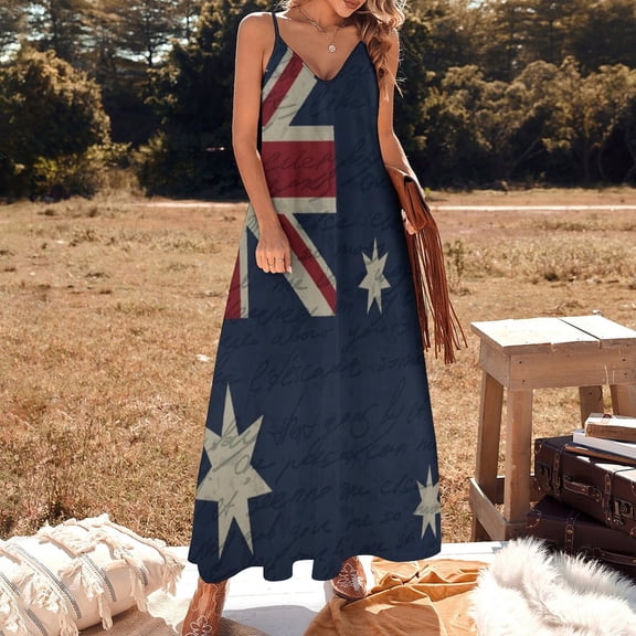 Vintage Australian flag Sleeveless Dress Dresses Women's summer suit dresses for woman