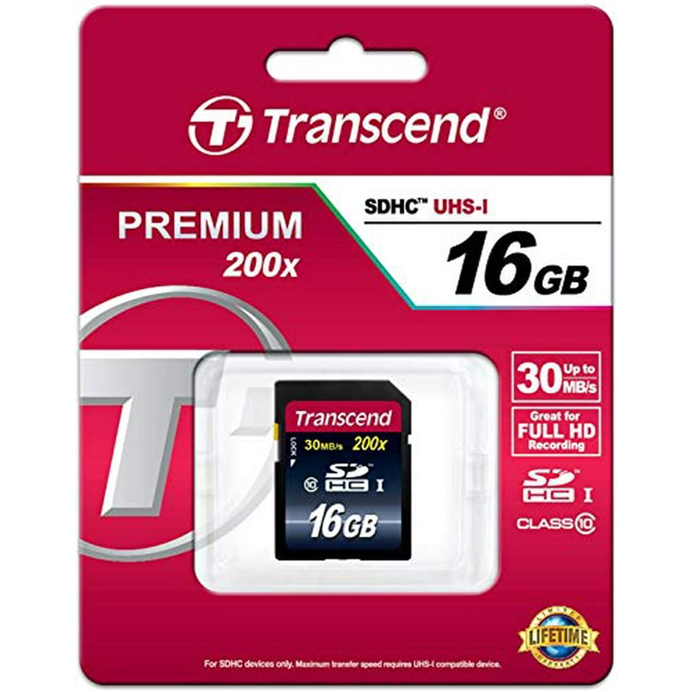 Transcend Pack Of 2 Transcend 16Gb Sdhc Class 10 Sd Memory Card Flash