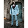 thumbnail image 2 of Men's Suit 2-Piece Double-Breasted Tuxedo Paisley Jacquard Shawl Lapel Blazer Jacket & Dress Pants Set for Wedding, Prom, Party, 2 of 5