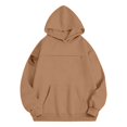 thumbnail image 4 of Xijirk Women Hoodies for Women Oversized Pullover Sweatshirt with Hidden Earphone Pocket for Daily Casual Wear,Coffee,M, 4 of 7