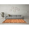 thumbnail image 3 of Ahgly Company Indoor Square Abstract Orange Modern Area Rugs, 3' Square, 3 of 4