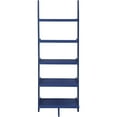 thumbnail image 5 of HomeStock Boho Beauty Bookshelf Ladder, Cobalt Blue - 15.75"D x 25"W x 72.75"H, 5 Shelves, Floor Mount, Rectangular, Ladder Shelf, Crafted from Solid Pine, Birch Veneer, 5 of 6
