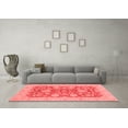 thumbnail image 3 of Ahgly Company Indoor Square Abstract Red Modern Area Rugs, 3' Square, 3 of 4