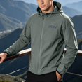 thumbnail image 2 of SUYIDA Men's Casual Hooded Jacket, Long Sleeve Lightweight Zip Up, Outdoor Windbreaker for Everyday Travel, 2 of 6