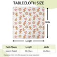 thumbnail image 2 of White Christmas Gingerbread Man Pattern Square Fitted Tablecloth with Elastic Edge,Square Table Cover,Washable Elastic Table Cover for Home Kitchen Party Decor 34"x34", 2 of 6