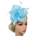 thumbnail image 2 of mujeres flor fascinator sombrero años 20 gatsby nupcial diadema coctel azul claro Sunnimix Venda de la mujer, 2 of 8