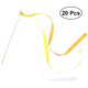 thumbnail image 1 of EeaseMX 20Pcs Ribbon Sticks Fairy Sticks Streamers de cinta Varitas con Tiny Bell Wedding Party Varitas Favores de fiesta (Amarillo), 1 of 7