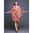thumbnail image 3 of Bimba Kaftan de Plage à Fleurs Robe Midi Courte pour Femmes, 3 of 5